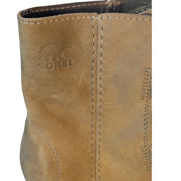 Sorel tan wedge high heel lace-up boot - Picture 10 of 12